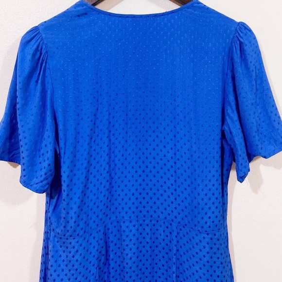 Leith metallic Royal Blue Wrap Dress - size XS - Picture 8 of 8